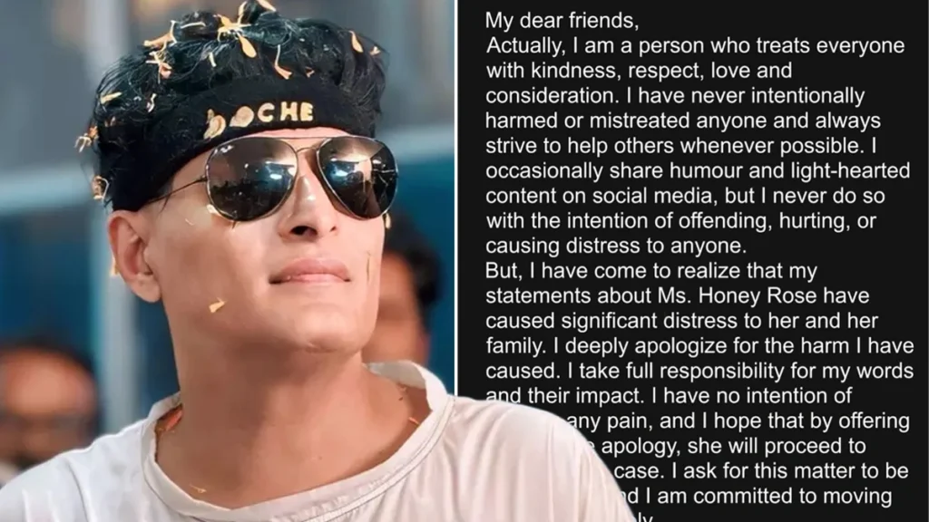 Bobby Chemmanur Apologizes to Honey Rose, Seeks End to Legal Dispute