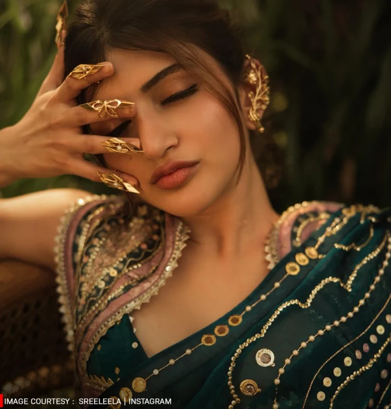 Actress Sreeleela Regal Saree Photoshoot 3