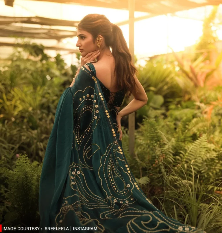Actress Sreeleela Regal Saree Photoshoot 6